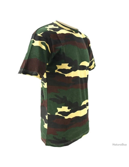 t-shirt camouflage ce en coton taille s ducatillon
