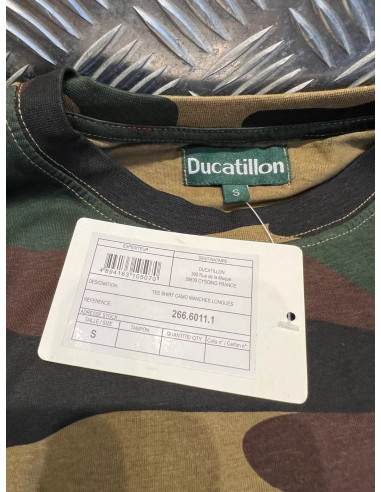 t-shirt camouflage manches longues taille s ducastillon