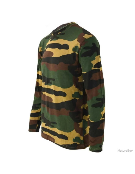 t-shirt camouflage manches longues taille s ducastillon