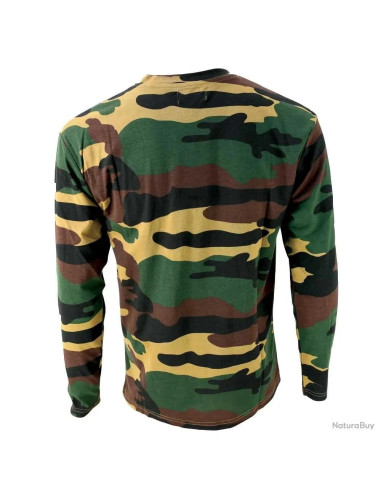 t-shirt camouflage manches longues taille s ducastillon