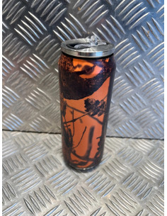Yoko design gourde forme canette isotherme 500ml inox double paroi camo orange