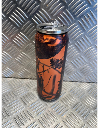 Yoko design gourde forme canette isotherme 500ml inox double paroi camo orange