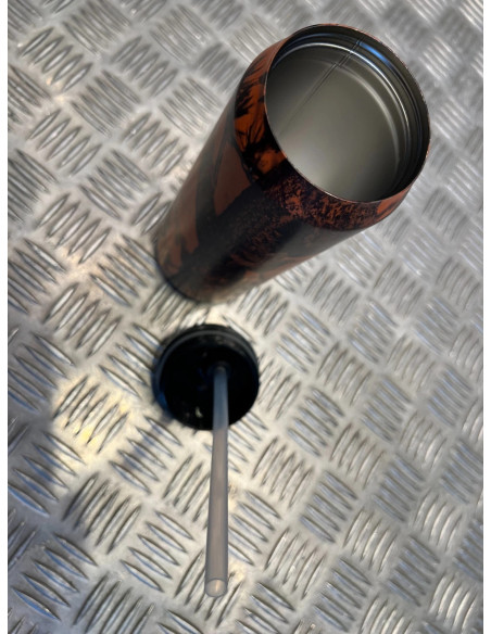 Yoko design gourde forme canette isotherme 500ml inox double paroi camo orange