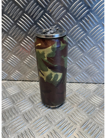 yoko design gourde forme canette isotherme 500ml inox double paroi camo ce neuf