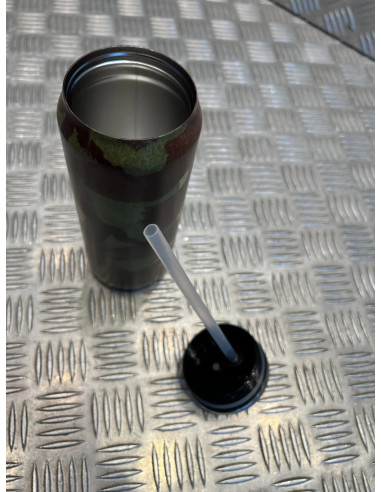 yoko design gourde forme canette isotherme 500ml inox double paroi camo ce neuf