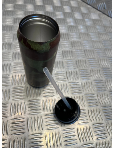 yoko design gourde forme canette isotherme 500ml inox double paroi camo ce neuf