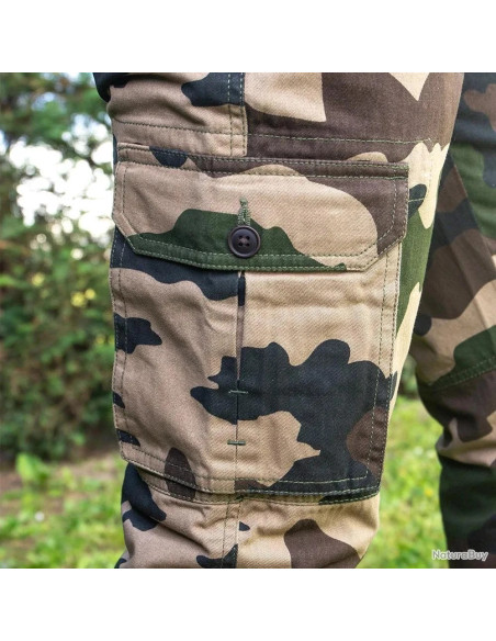 pantalon de chasse treillis 6 poches coton camo ce taille 58