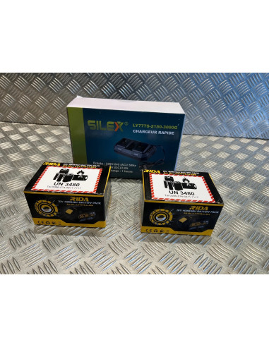 2 batterie 20v 4Ah Rida ly777 chargeur outil Silex Schneider Rida Meterk Liangye