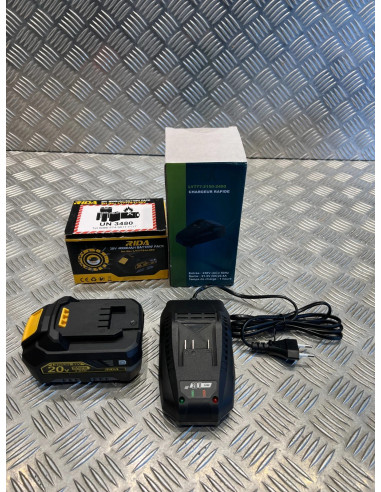 Batterie 20v 4Ah Rida ly777 chargeur outils Silex Schneider Rida Meterk Liangye