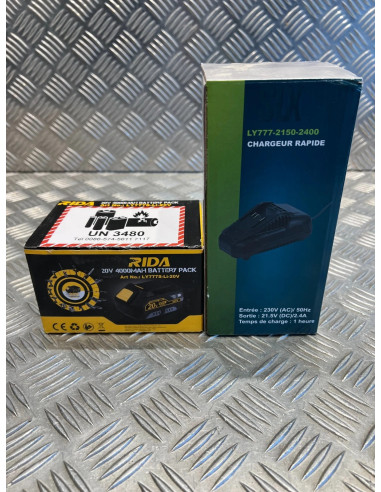 Batterie 20v 4Ah Rida ly777 chargeur outils Silex Schneider Rida Meterk Liangye