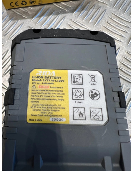 batterie 20v - 4Ah Rida ly777 pour outils silex Schneider Rida Meterk Liangye