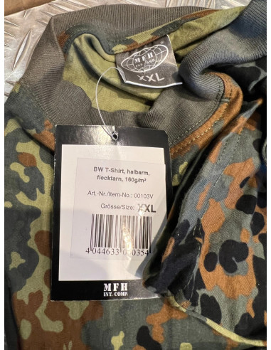 t shirt MFH camo bw flecktarn 00103v en m ou xxl neuf