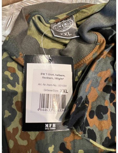 t shirt MFH camo bw flecktarn 00103v en m ou xxl neuf