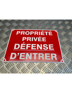 panneau propriete privee defence d entrer akilux 35 x 25cm