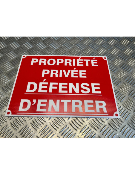 panneau propriete privee defence d entrer akilux 35 x 25cm