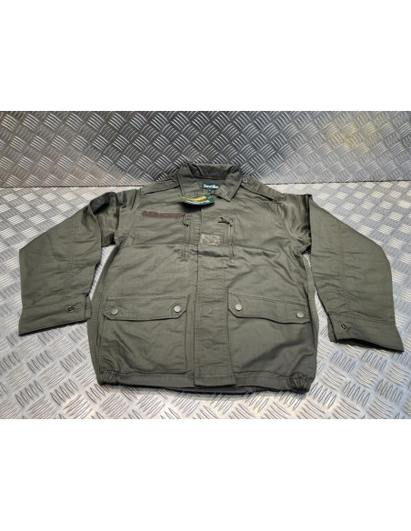 veste treillis militaire 4 poches polyester coton kaki taille s