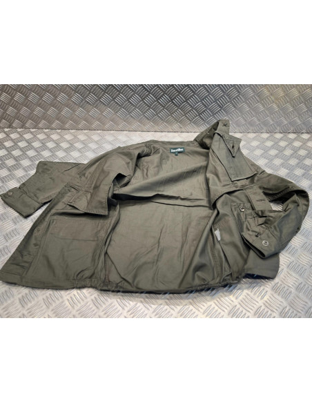 veste treillis militaire 4 poches polyester coton kaki taille s