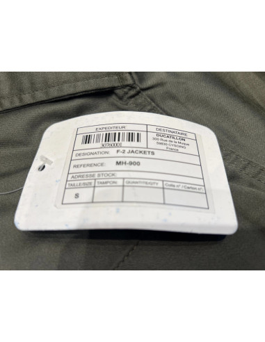 veste treillis militaire 4 poches polyester coton kaki taille s