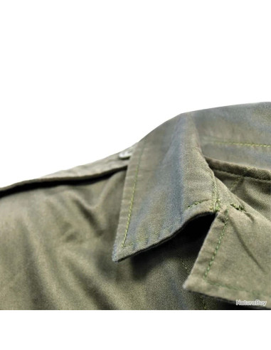 veste treillis militaire 4 poches polyester coton kaki taille s