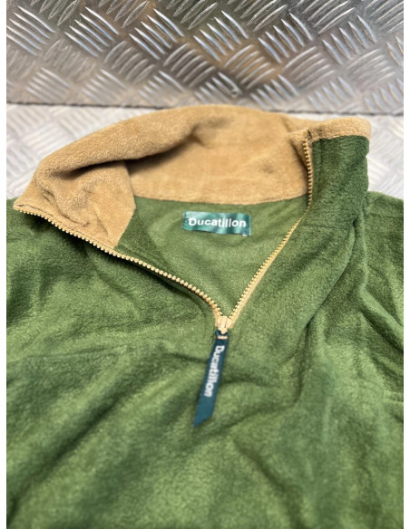 sweat pull polaire de luxe kaki chaud taille s