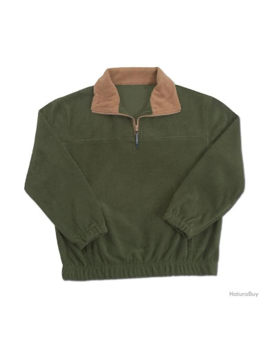 sweat pull polaire de luxe kaki chaud taille s