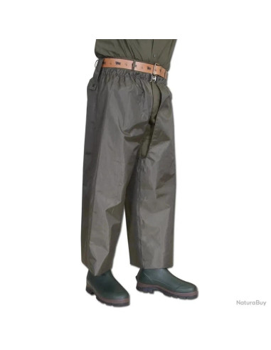 cuissard leger anti ronces polyester double coton kaki chasse foret taille s