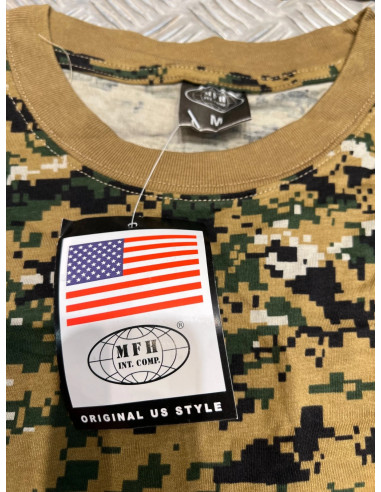 t shirt mfh camo digital woodland neuf taille m 00104c