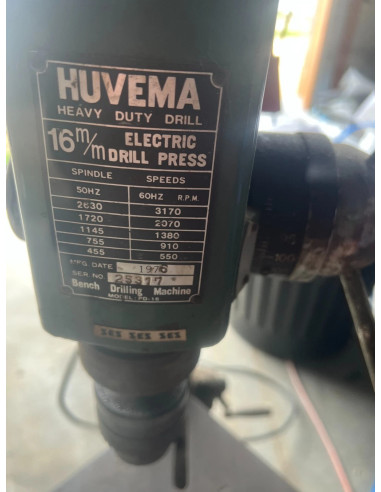 Perceuse a colonne pro atelier huvema moteur 380 v peerless