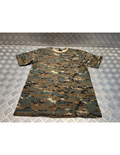 t shirt mil-tec camo digital woodland neuf 11012071