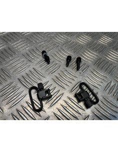 kit 2 attaches sangle corde tactique avec 3 fixations chasse airsoft foret