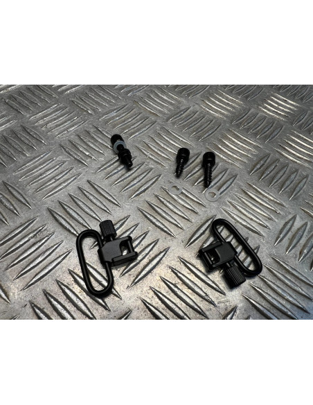 kit 2 attaches sangle corde tactique avec 3 fixations chasse airsoft foret