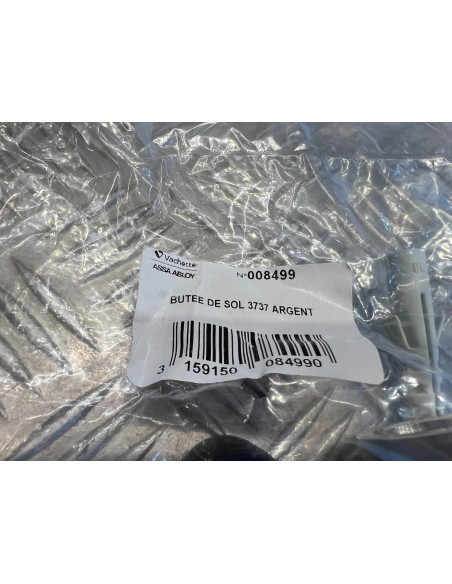 butee butoir de porte au sol vachette 3737 en zamak anodise argent amortisseur