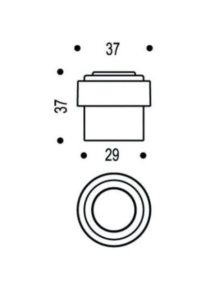 butee butoir de porte au sol vachette 3737 en zamak anodise argent amortisseur
