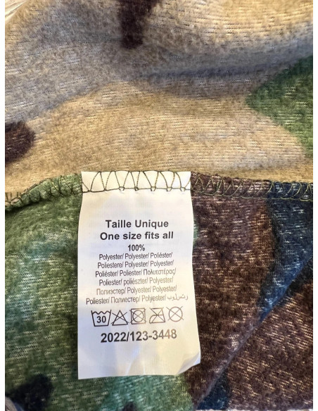 cagoule confort chaude micro polaire camo neuf