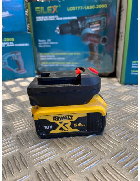 Adaptateur batterie dewalt sur outils electrique portatif silex rida liangye 777