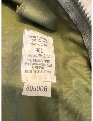 Parka veste bdu cam gortex gore tex commando wintex tomtex SARL taille 96l armee