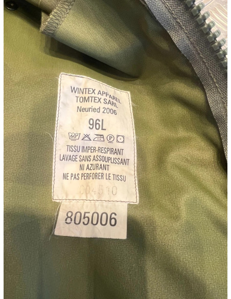 Parka veste bdu cam gortex gore tex commando wintex tomtex SARL taille 96l armee
