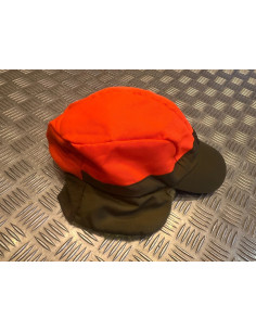 casquette fourree chaude reversible kaki ou orange taille 59/61 2