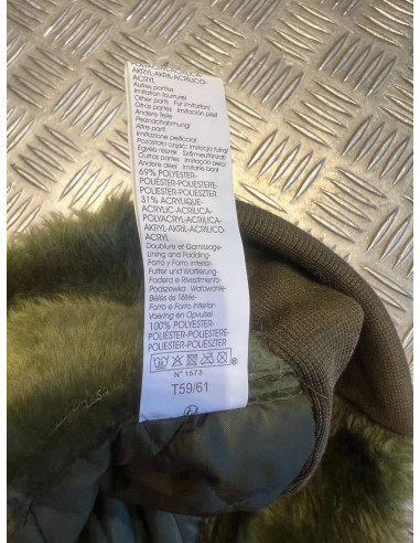 casquette fourree chaude reversible kaki ou orange taille 59/61