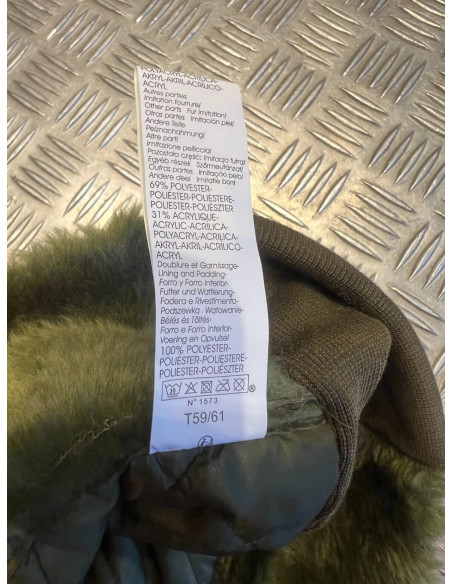 casquette fourree chaude reversible kaki ou orange taille 59/61