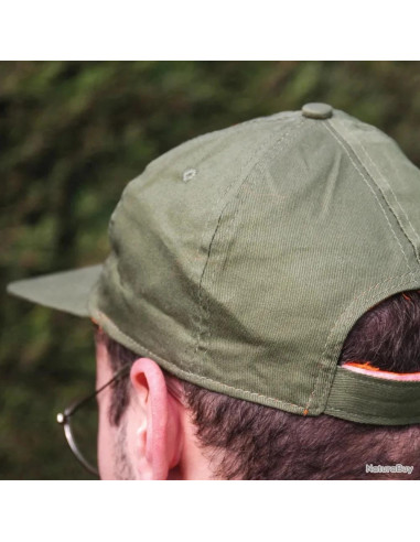 casquette reversible kaki ou orange taille reglable neuf