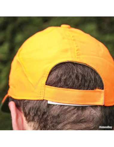 casquette reversible kaki ou orange taille reglable neuf