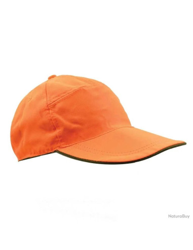casquette reversible kaki ou orange taille reglable neuf