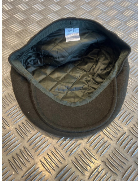casquette plate confort laine suédine marron vert taille 59 ou 61 neuf