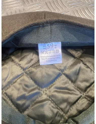 casquette plate confort laine suédine marron vert taille 59 ou 61 neuf