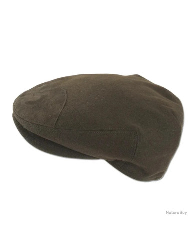 casquette plate confort laine suédine marron vert taille 59 ou 61 neuf