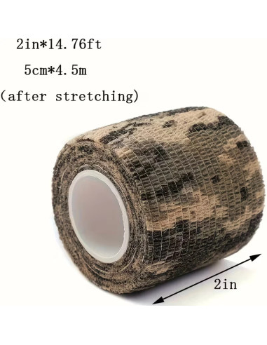6 rouleaux de ruban camouflage auto adhesif pour chasse survie randonnee camo