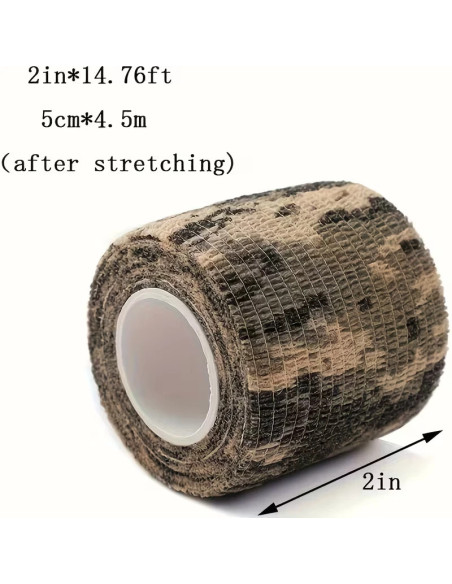 6 rouleaux de ruban camouflage auto adhesif pour chasse survie randonnee camo