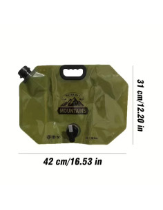 Reservoir bidon eau pliable 8 litres portable robinet camping randonnee survie 2
