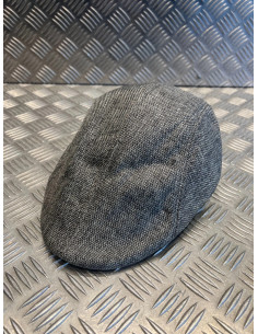 Casquette plate souple beret gris taille unique tweed irlandais neuf